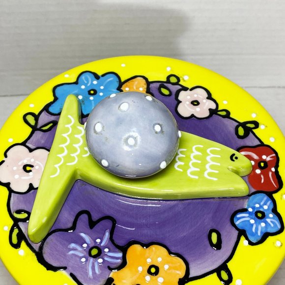 Vintage Ceramic Pet Treat Jar Dog Cat Fish 2002 Boston Warehouse - Picture 5 of 8